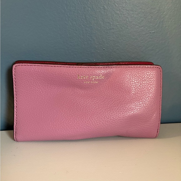 kate spade Handbags - Kate Spade Madison Large Slim Bifold Saffiano Leather Wallet
